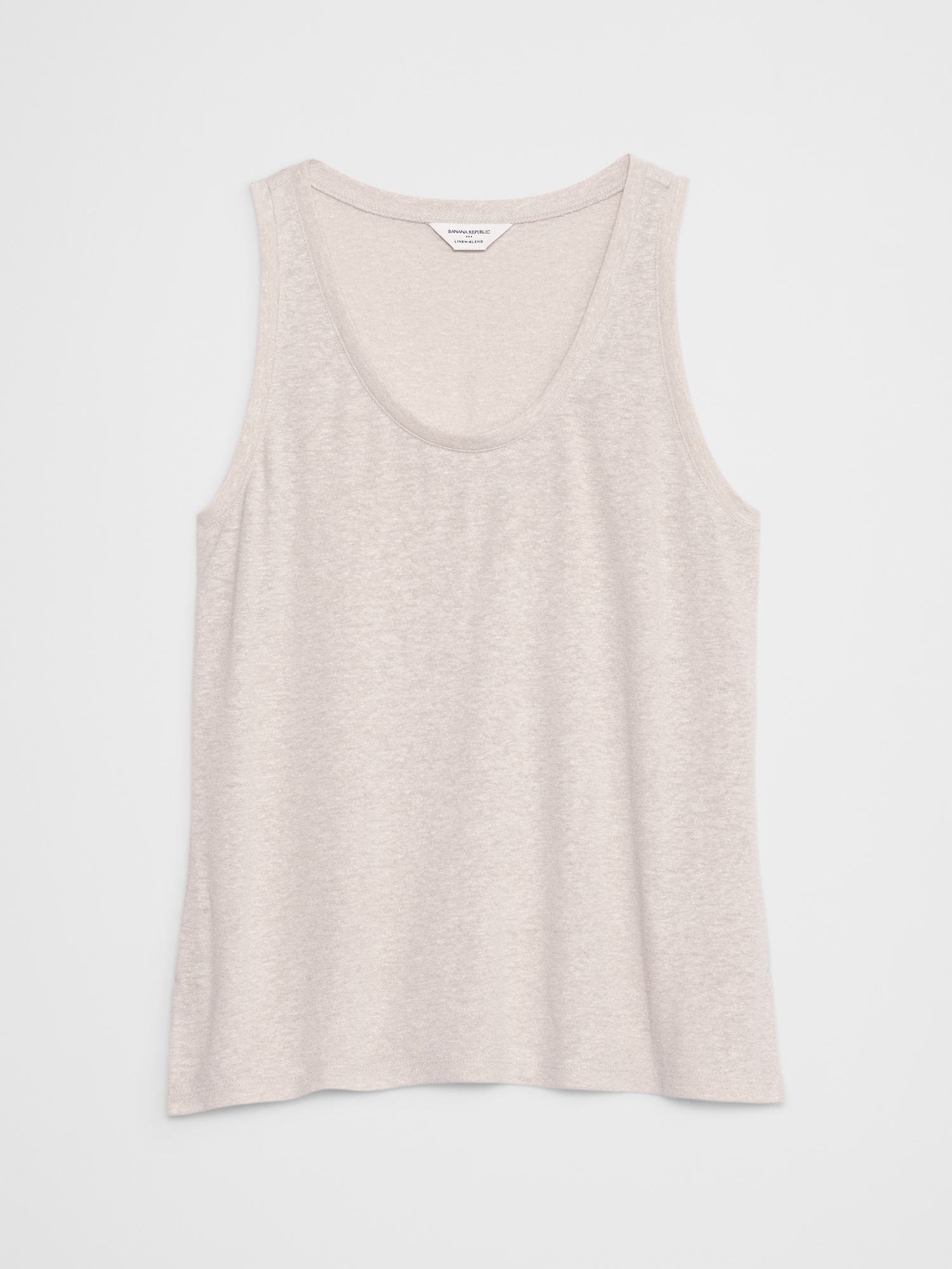 Image number 4 showing, Linen-Blend Scoop-Neck Tank
