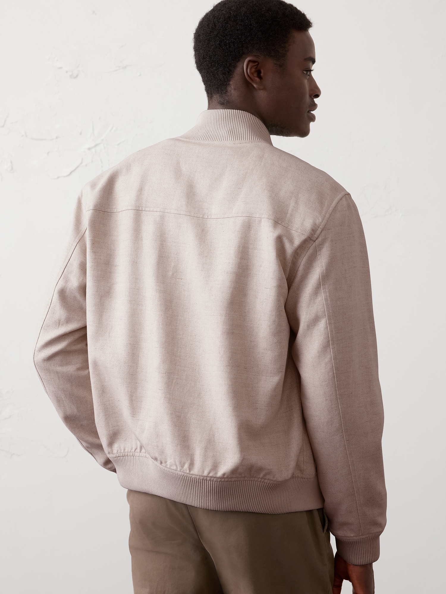 Image number 2 showing, Linen-Blend Bomber
