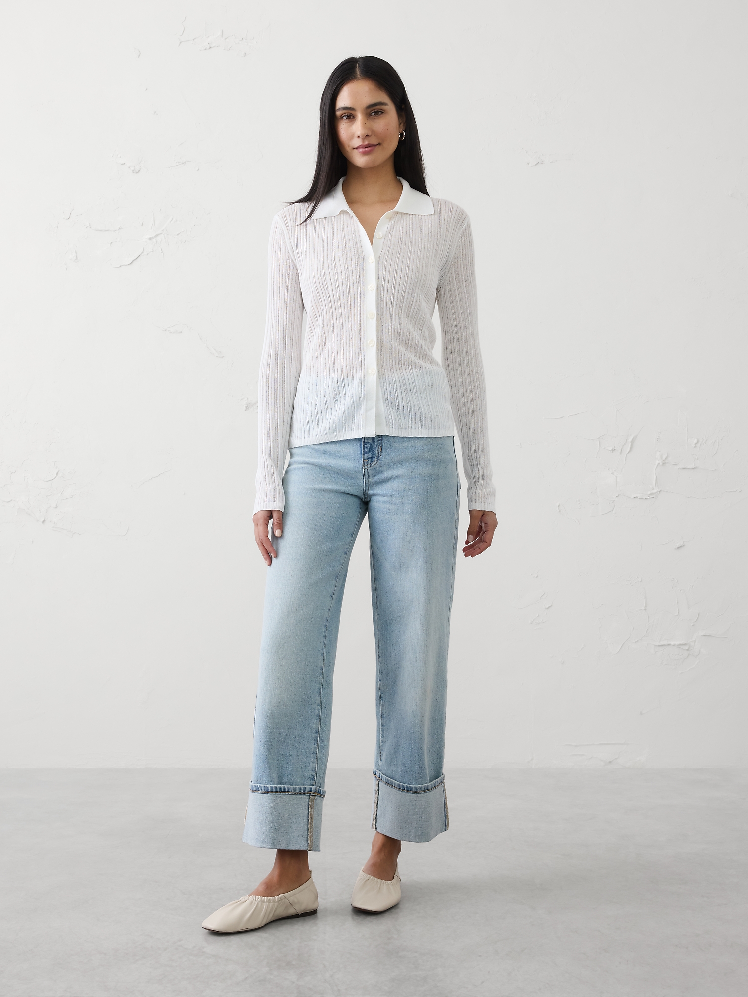 Sheer Cardigan Sweater