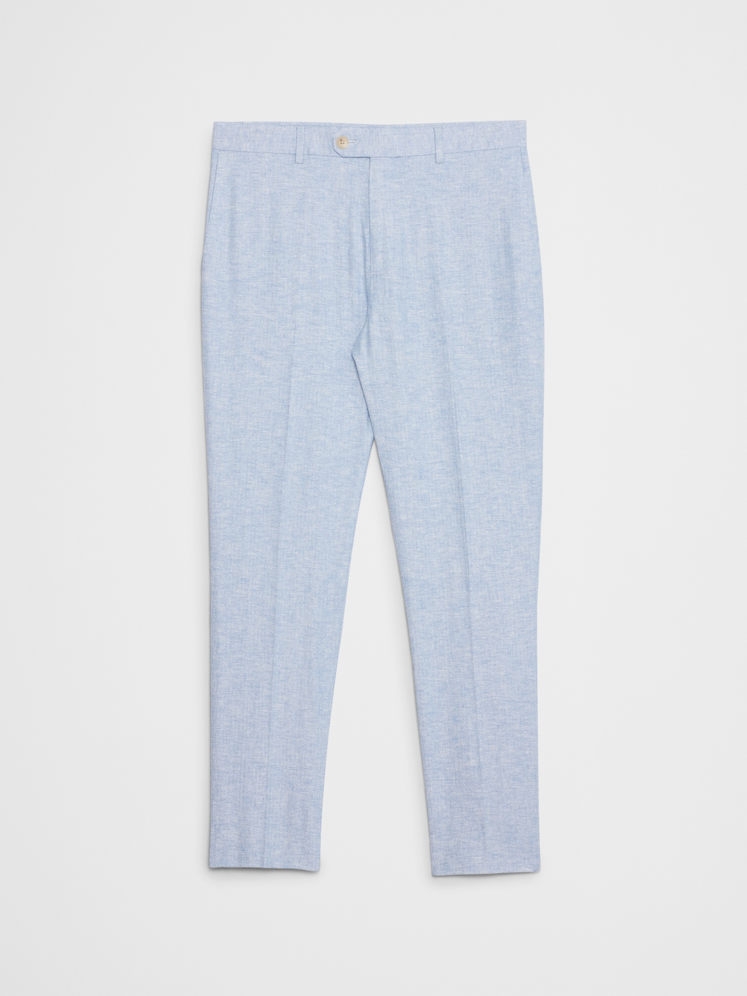 Image number 4 showing, Tailored-Fit Linen-Blend Herringbone Suit Trouser