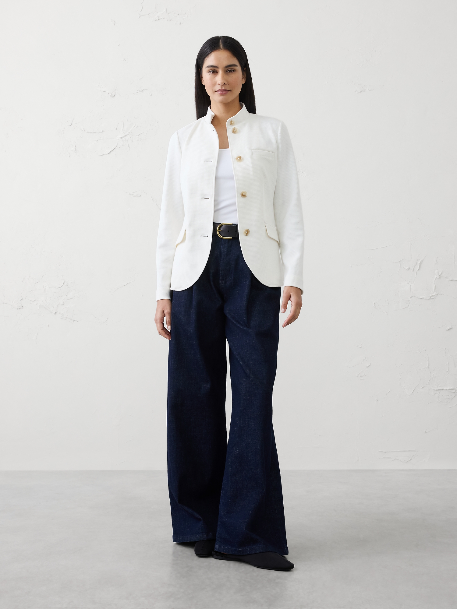 Image number 1 showing, Knit Pique Blazer