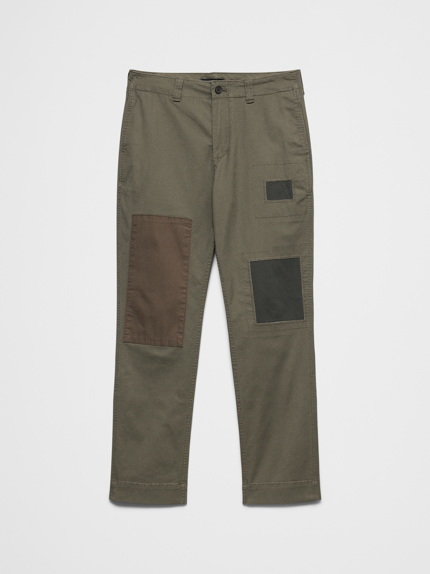 Image number 4 showing, Slim-Fit Straight Patchwork Pant