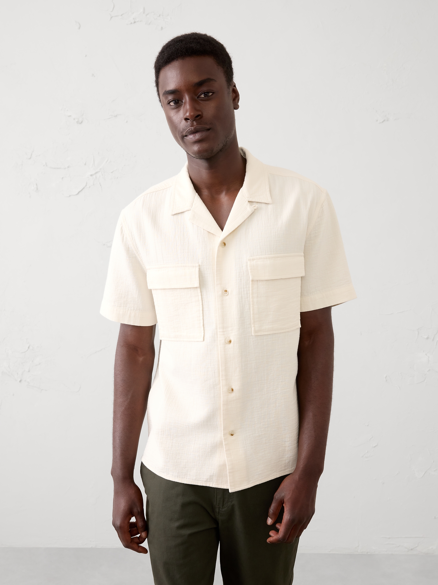 Standard-Fit Double Weave Resort Shirt