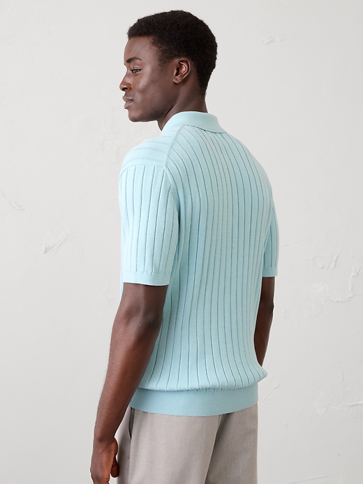 Wide-Ribbed Sweater Polo | Banana Republic Factory