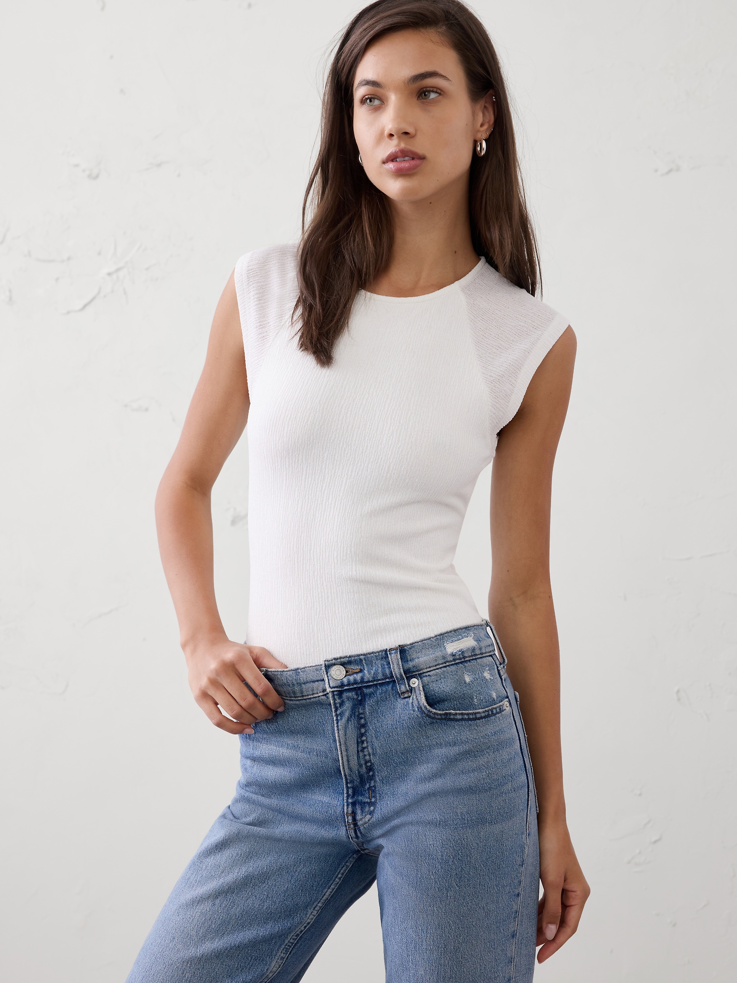 Image number 1 showing, Jacquard Crinkled Top
