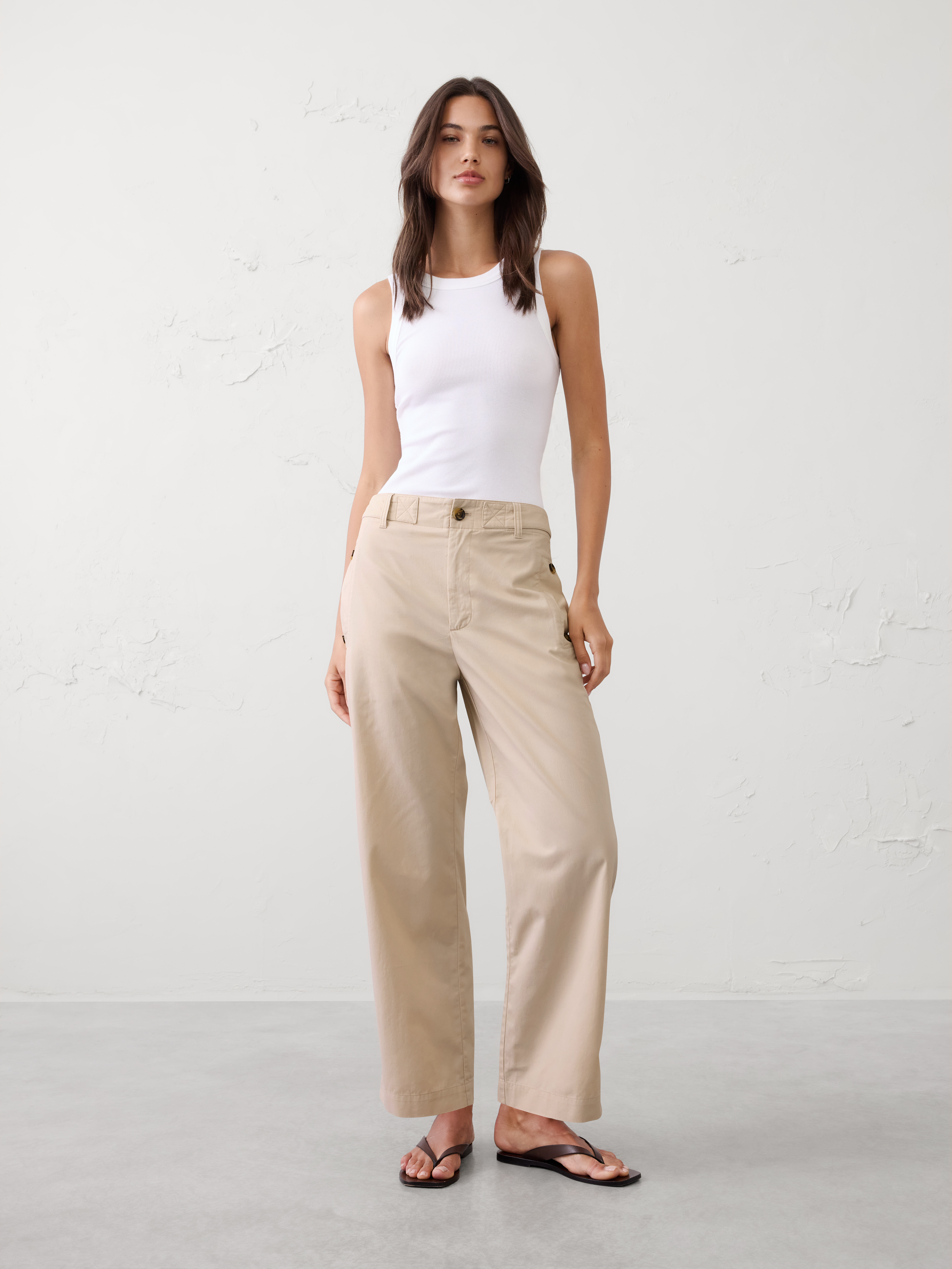 パンツ high waist straight twill pants cn61885203.png