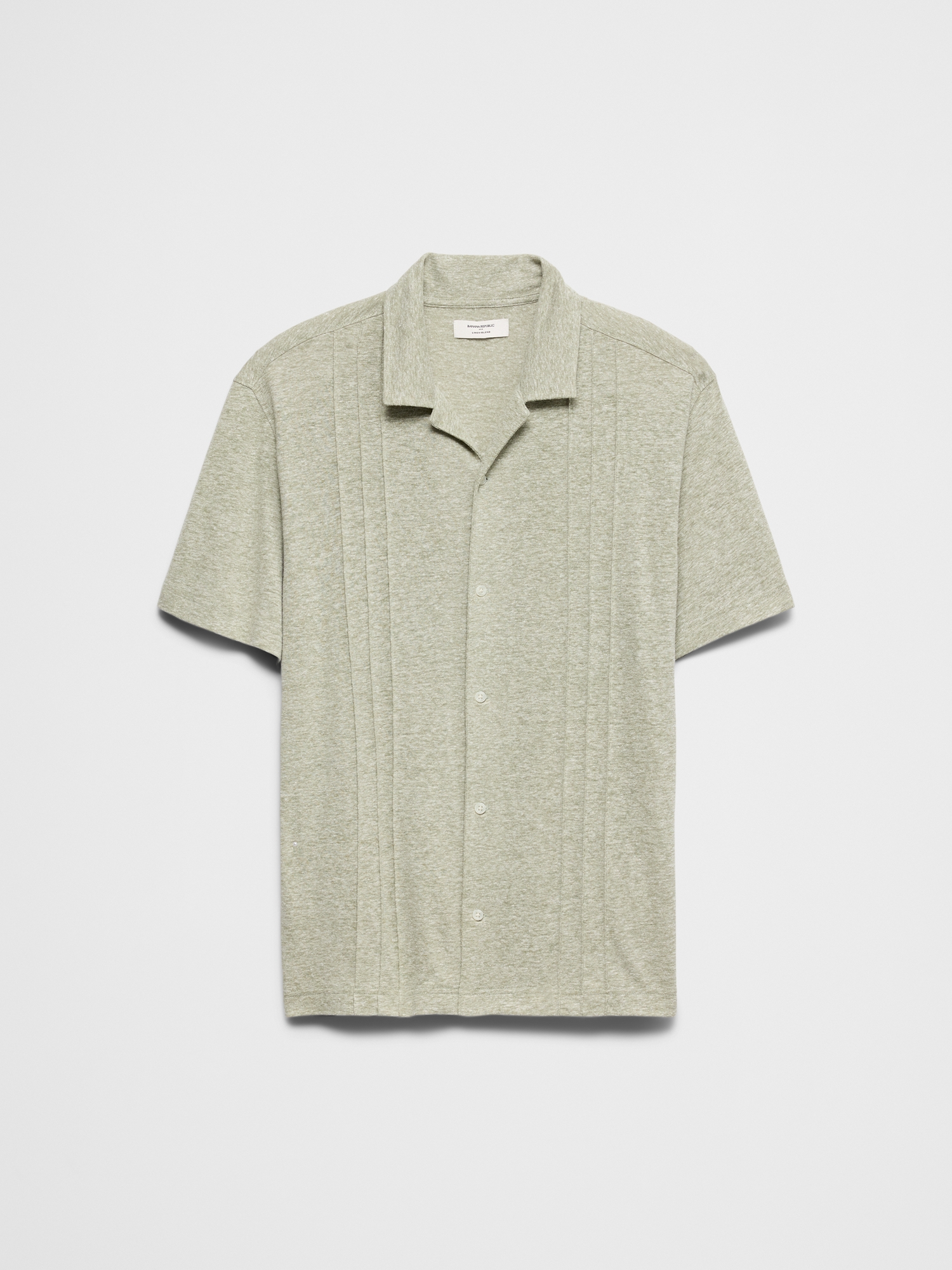 Image number 4 showing, Standard-Fit Linen-Blend Pintuck Polo