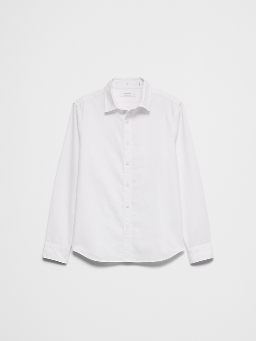 Slim-Fit Linen-Blend Shirt | Banana Republic Factory