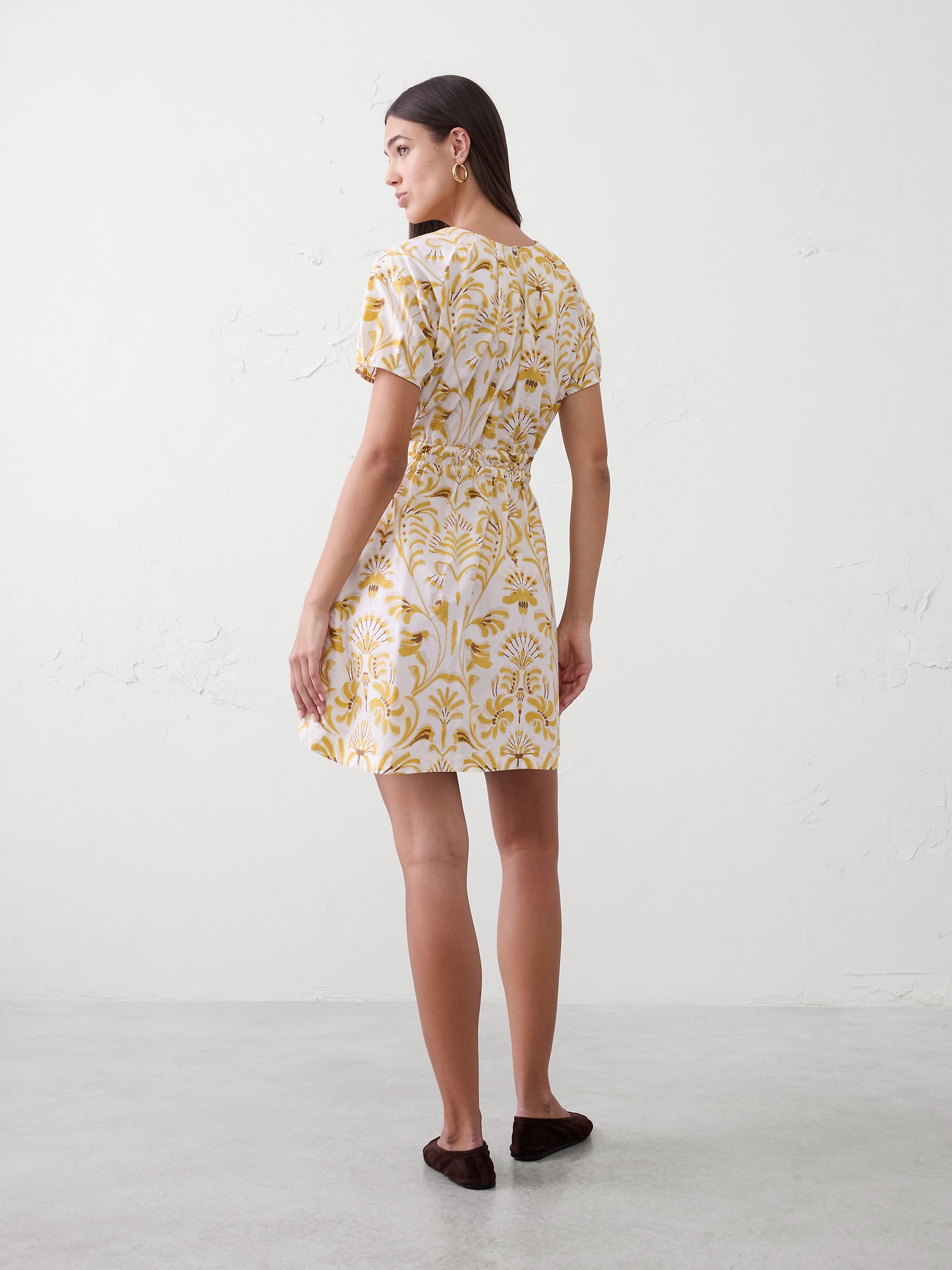 Image number 2 showing, Poplin Pleated Mini Dress