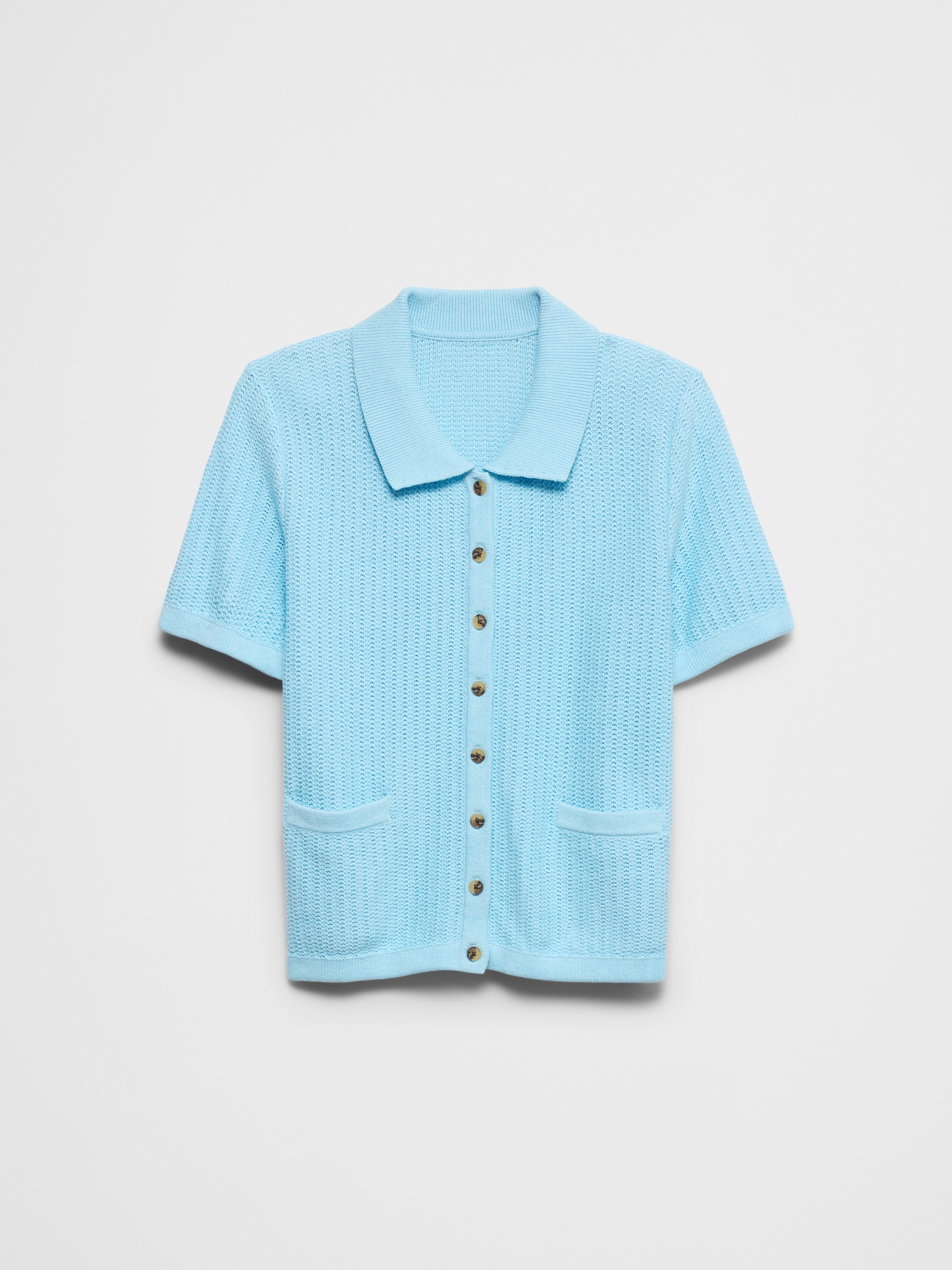 Image number 4 showing, Textured Button-Down Polo Sweater