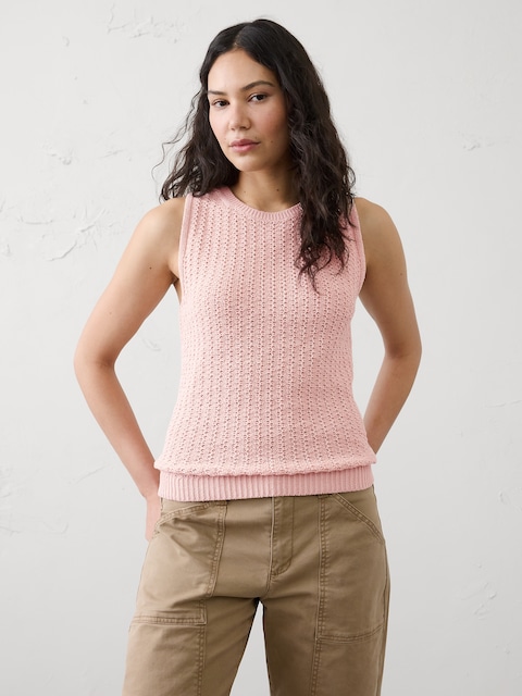 CAMISOLE EN MÉLANGE DE COTON TEXTURÉ