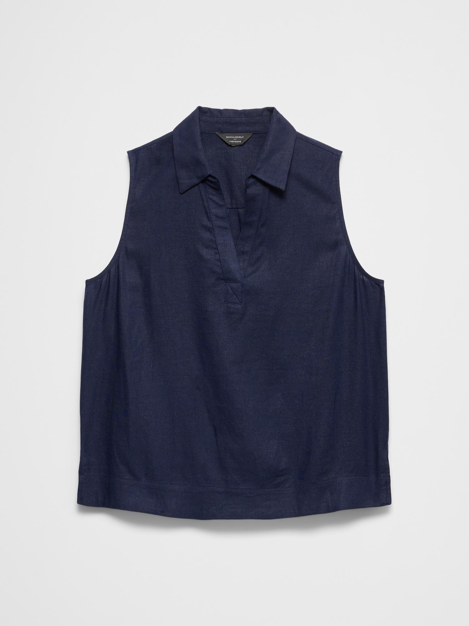 Image number 4 showing, Linen-Blend Popover Top