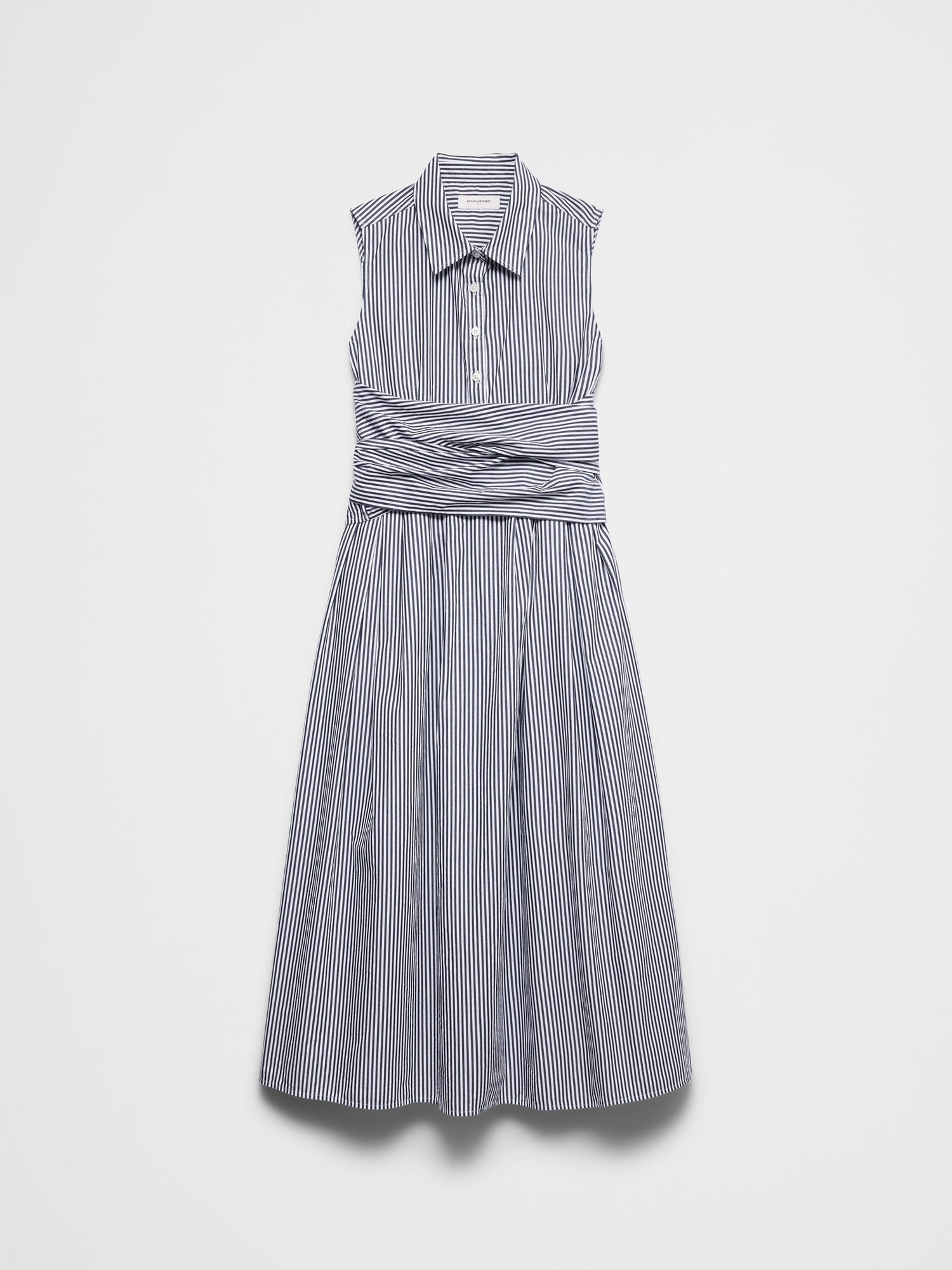 Image number 4 showing, Poplin Wrapped Midi Shirtdress
