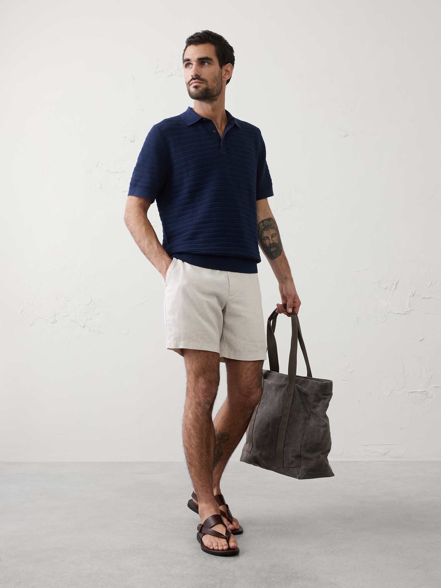 Image number 1 showing, Textured Striped Sweater Polo