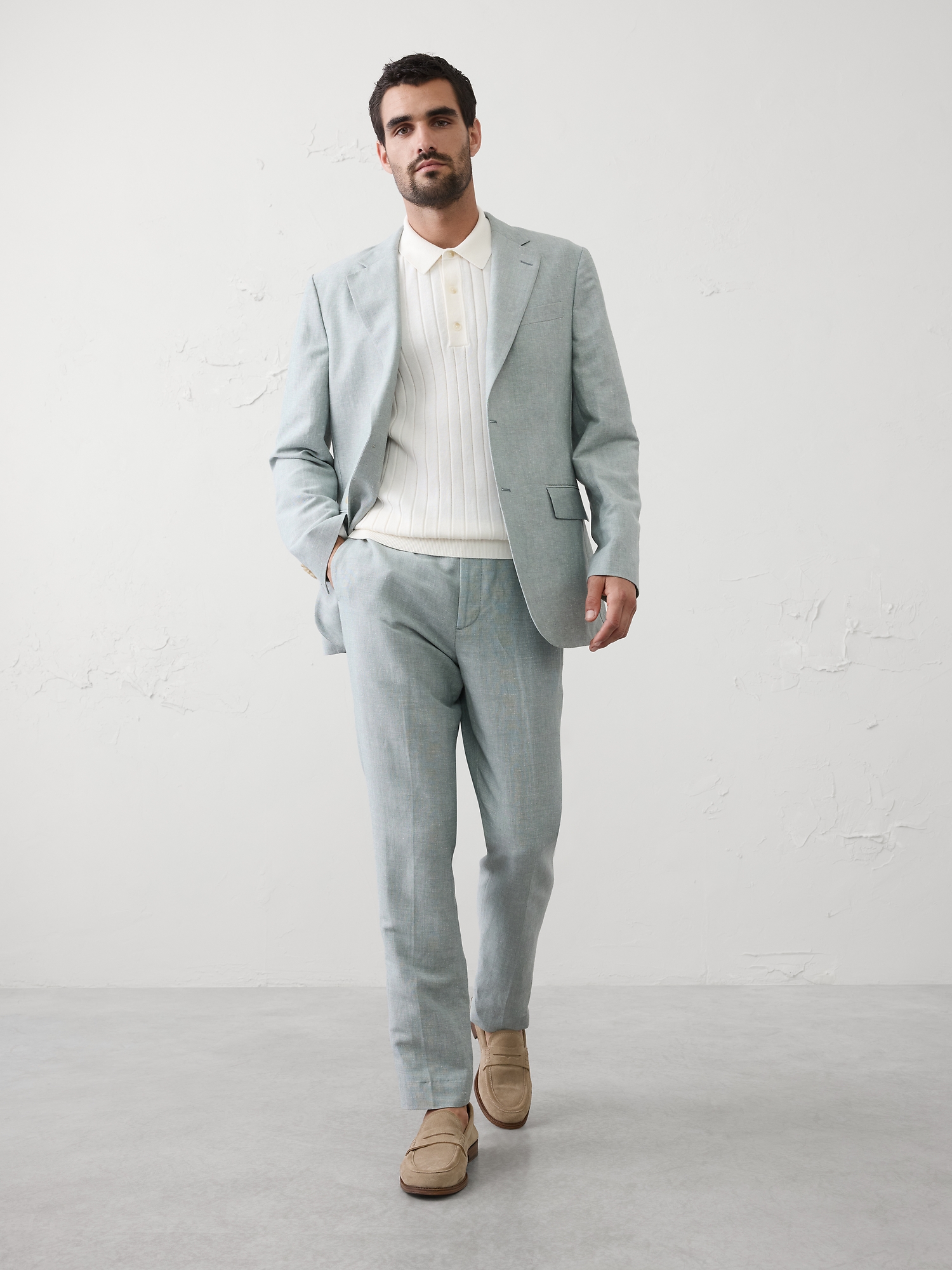 Image number 1 showing, Linen-Blend Suit Trouser