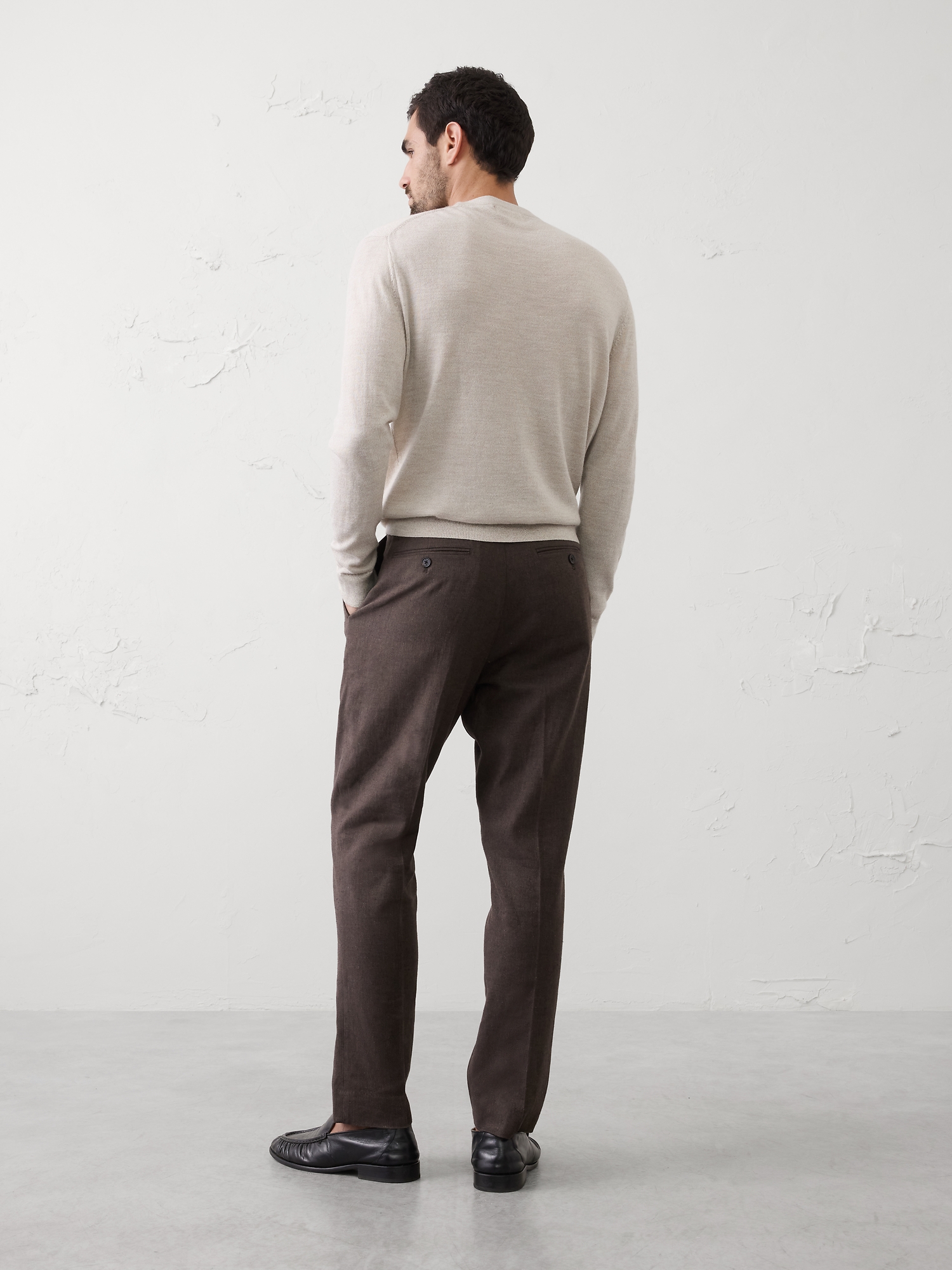 Image number 2 showing, Linen-Blend Herringbone Suit Trouser