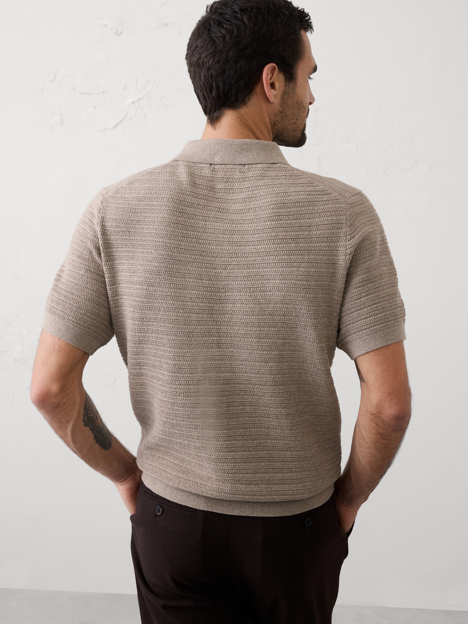 Image number 2 showing, Textured Striped Sweater Polo