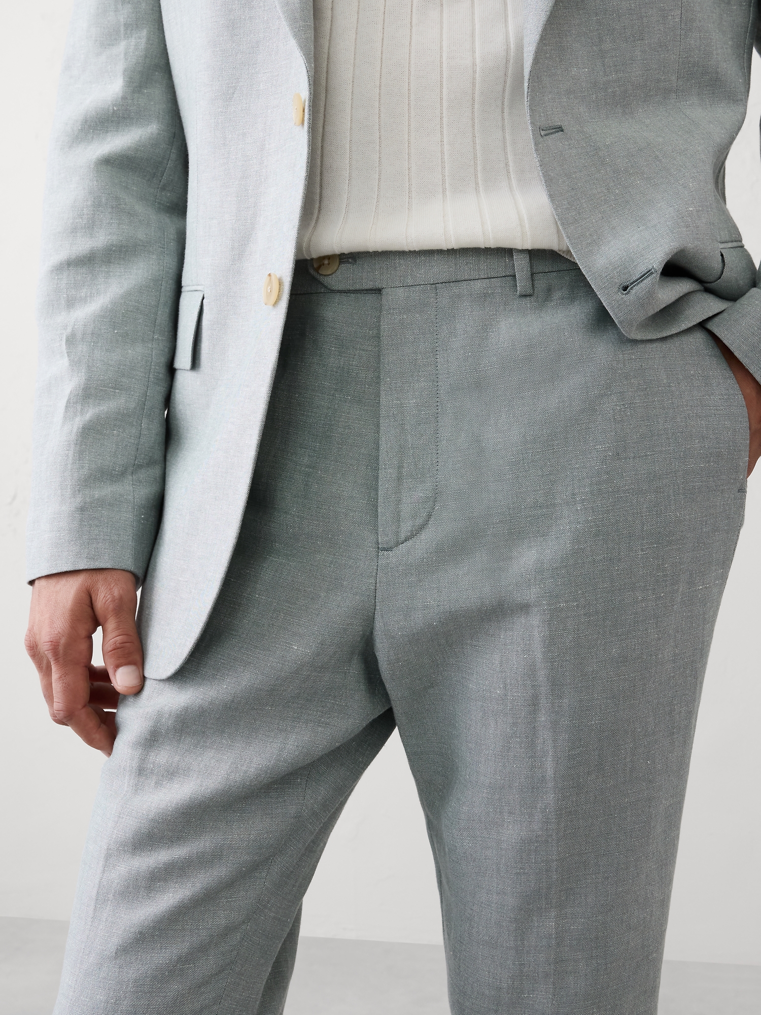 Image number 3 showing, Linen-Blend Suit Trouser