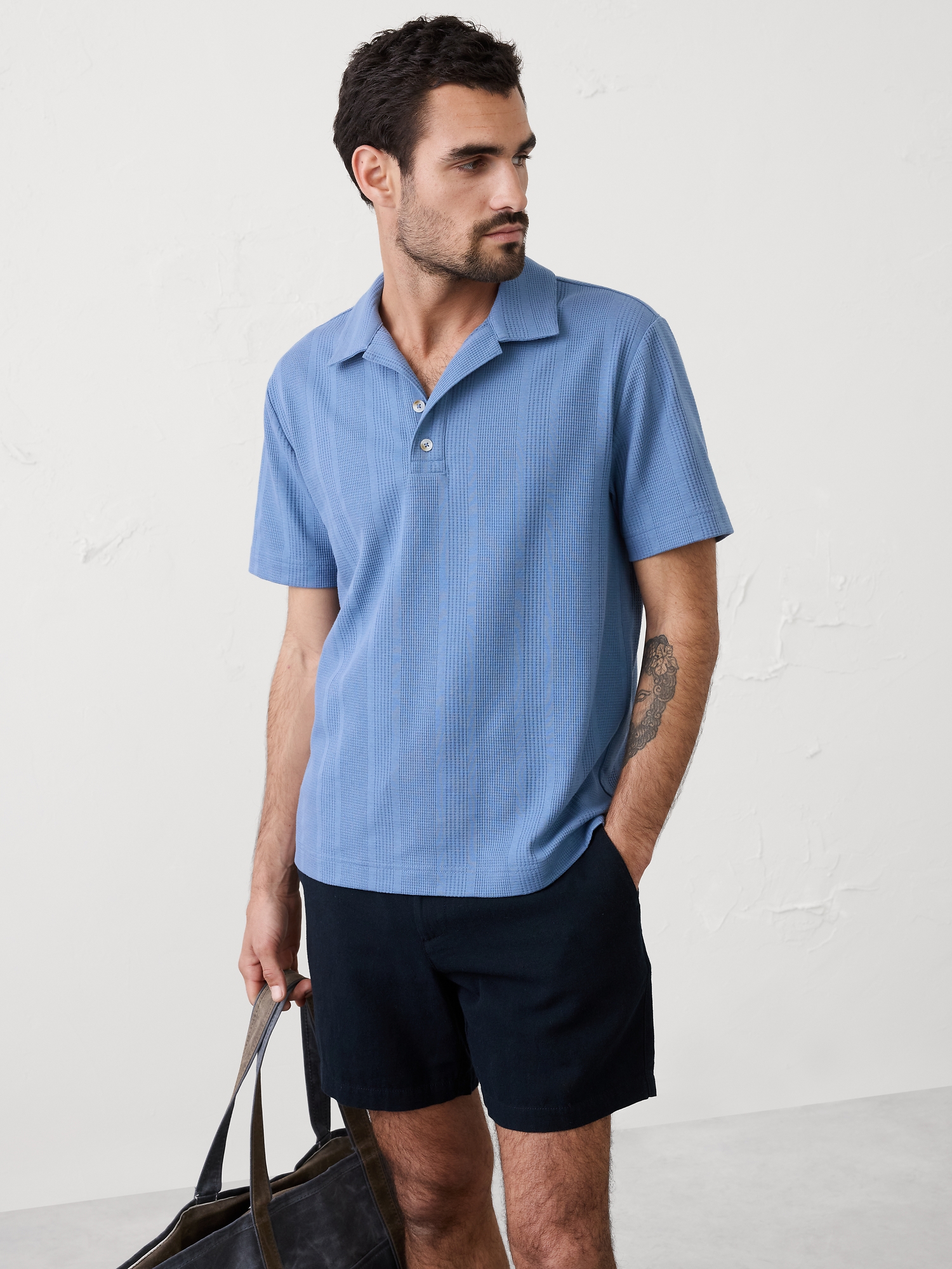 Image number 1 showing, Standard-Fit Textured Polo