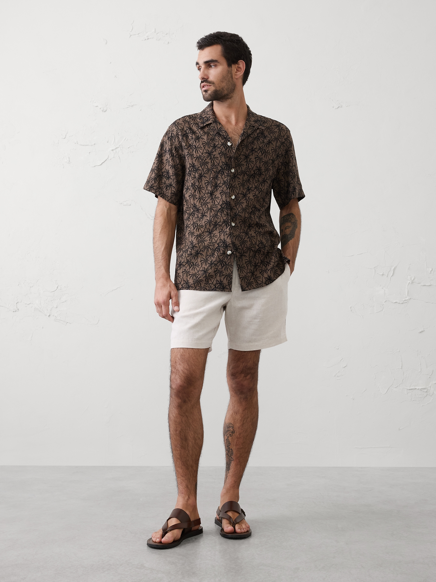 Image number 1 showing, Standard-Fit Textured Resort Shirt