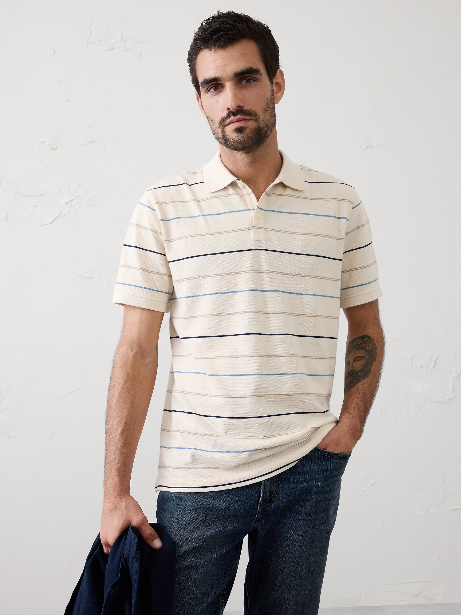 Standard-Fit Pique Polo