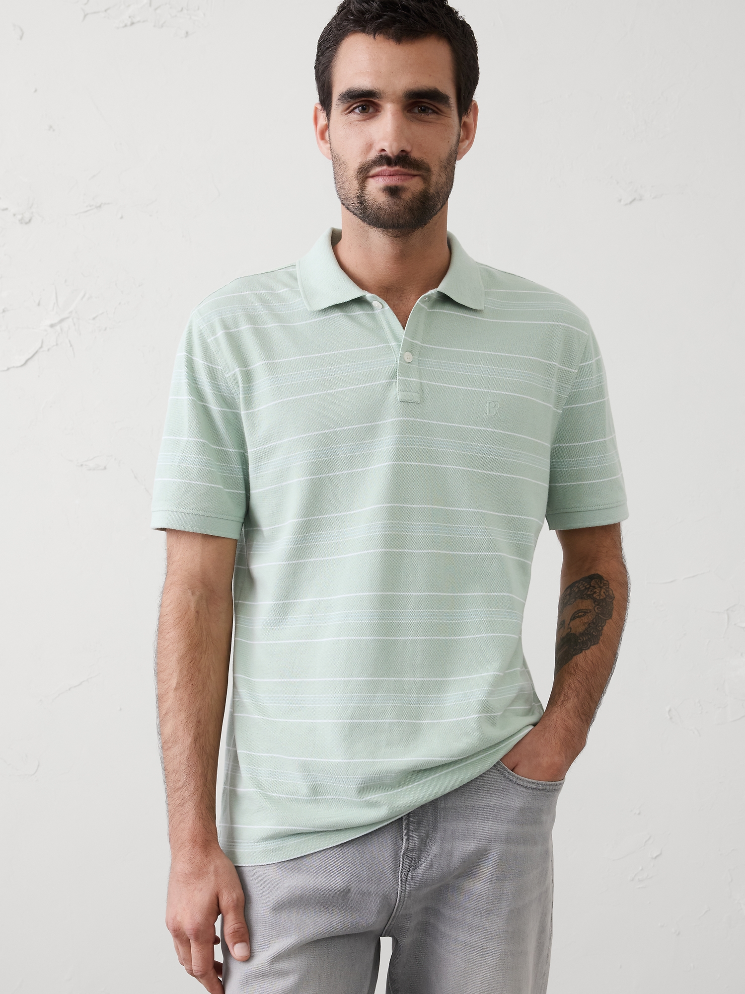 Standard-Fit Pique Polo