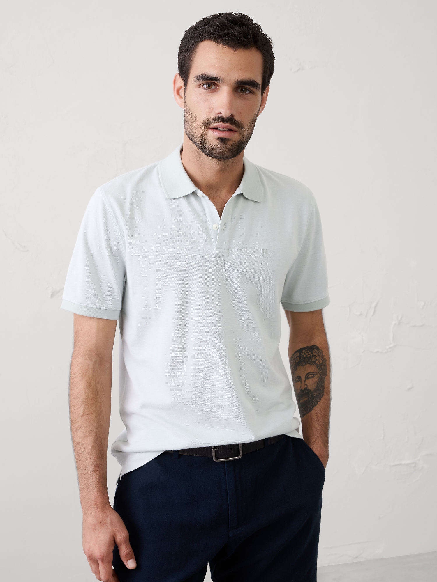 Image number 1 showing, Standard-Fit Pique Polo