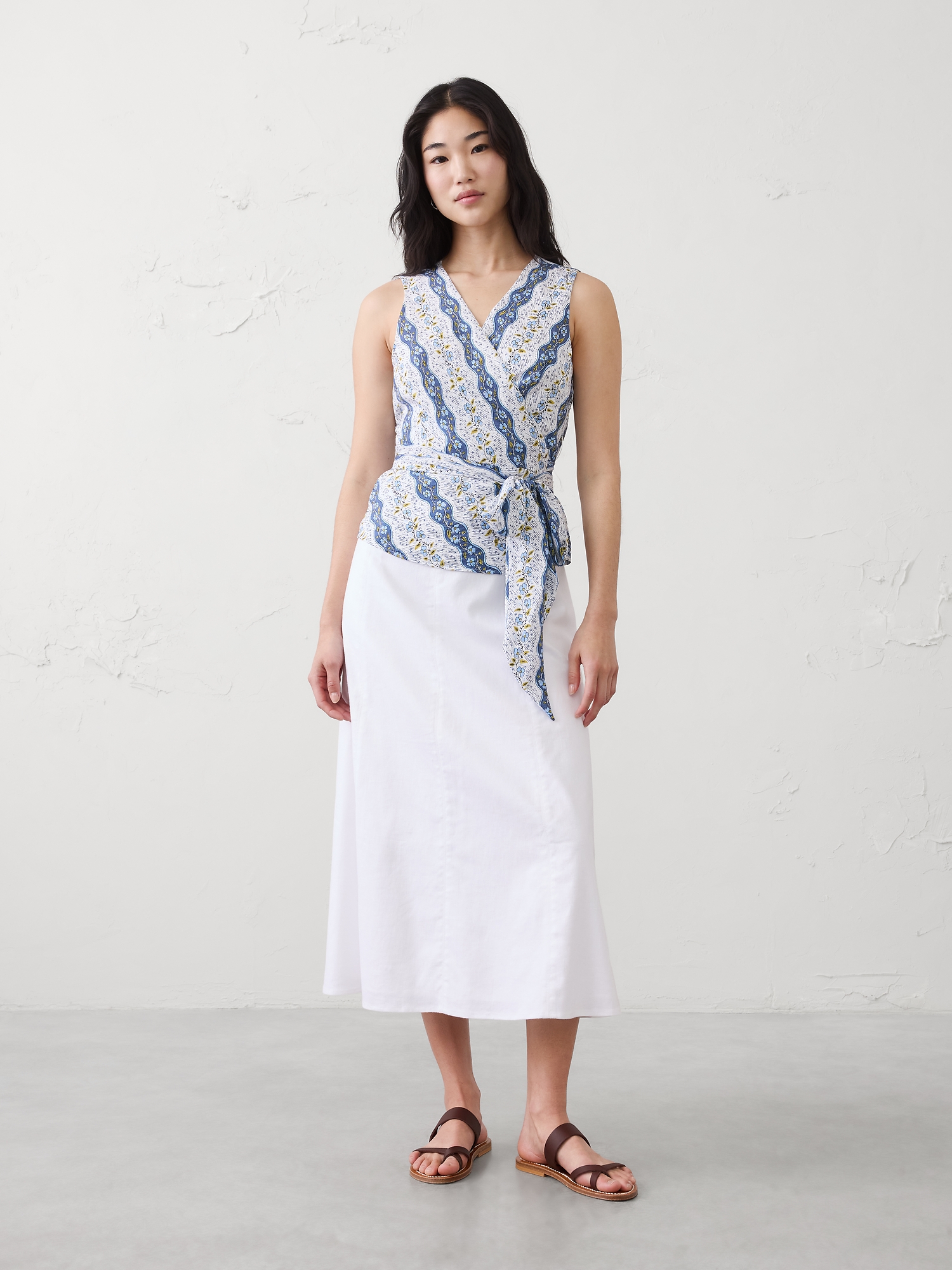 Image number 1 showing, Wrapped V-Neck Top