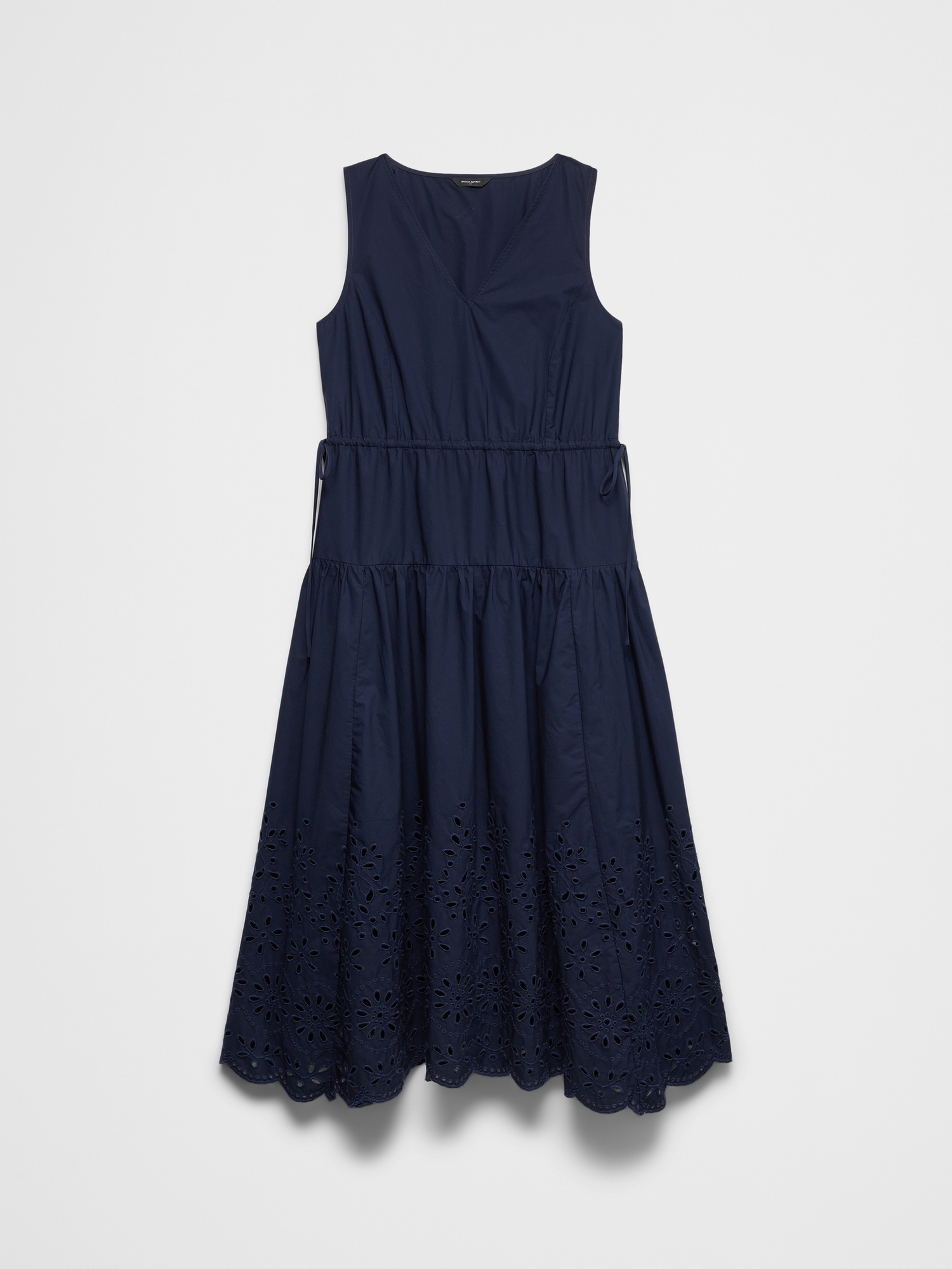 Image number 4 showing, Poplin Eyelet-Hem Midi Dress