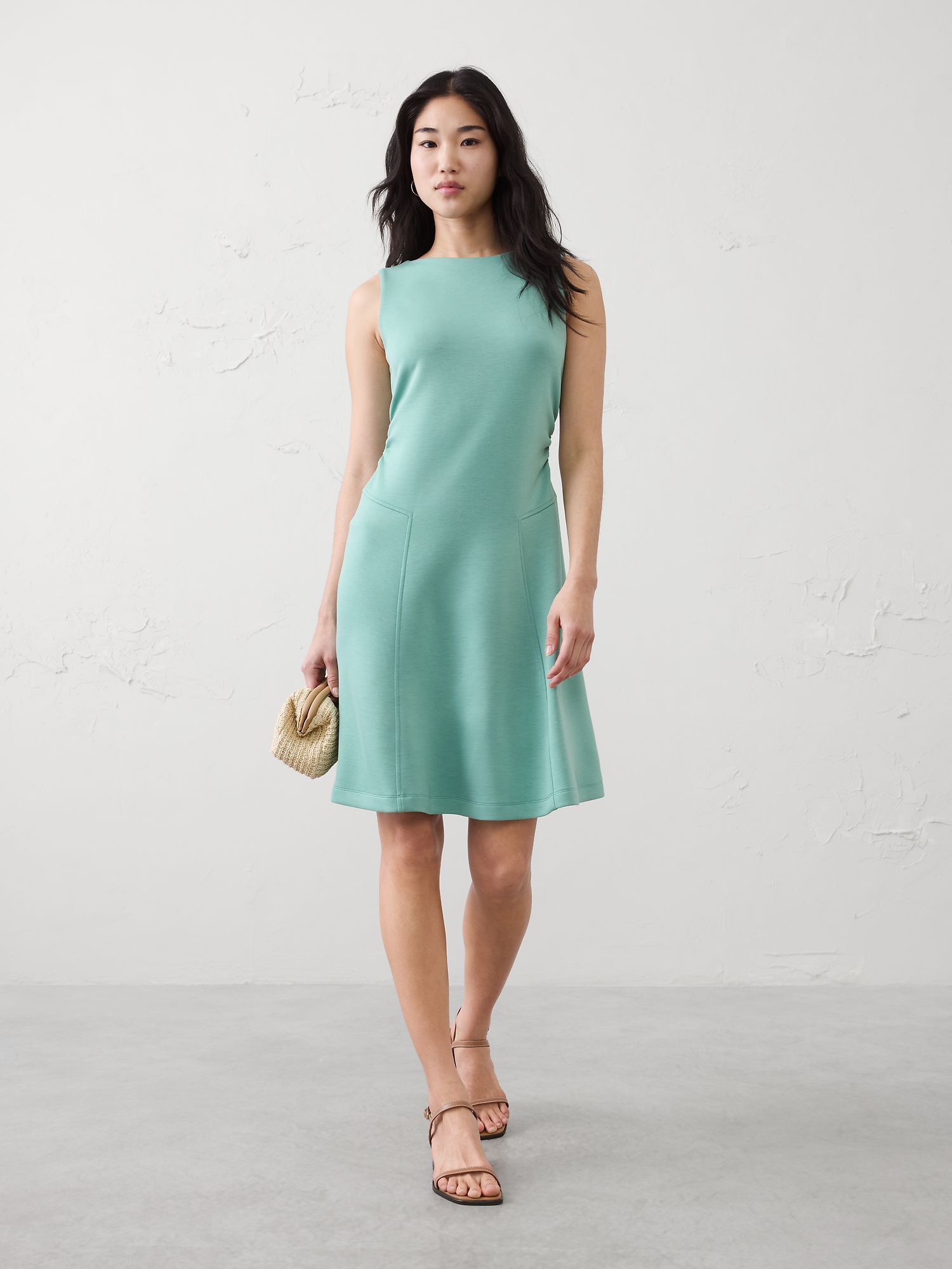 Image number 1 showing, Soft Touch Shirred-Waist Knee-Length Dress