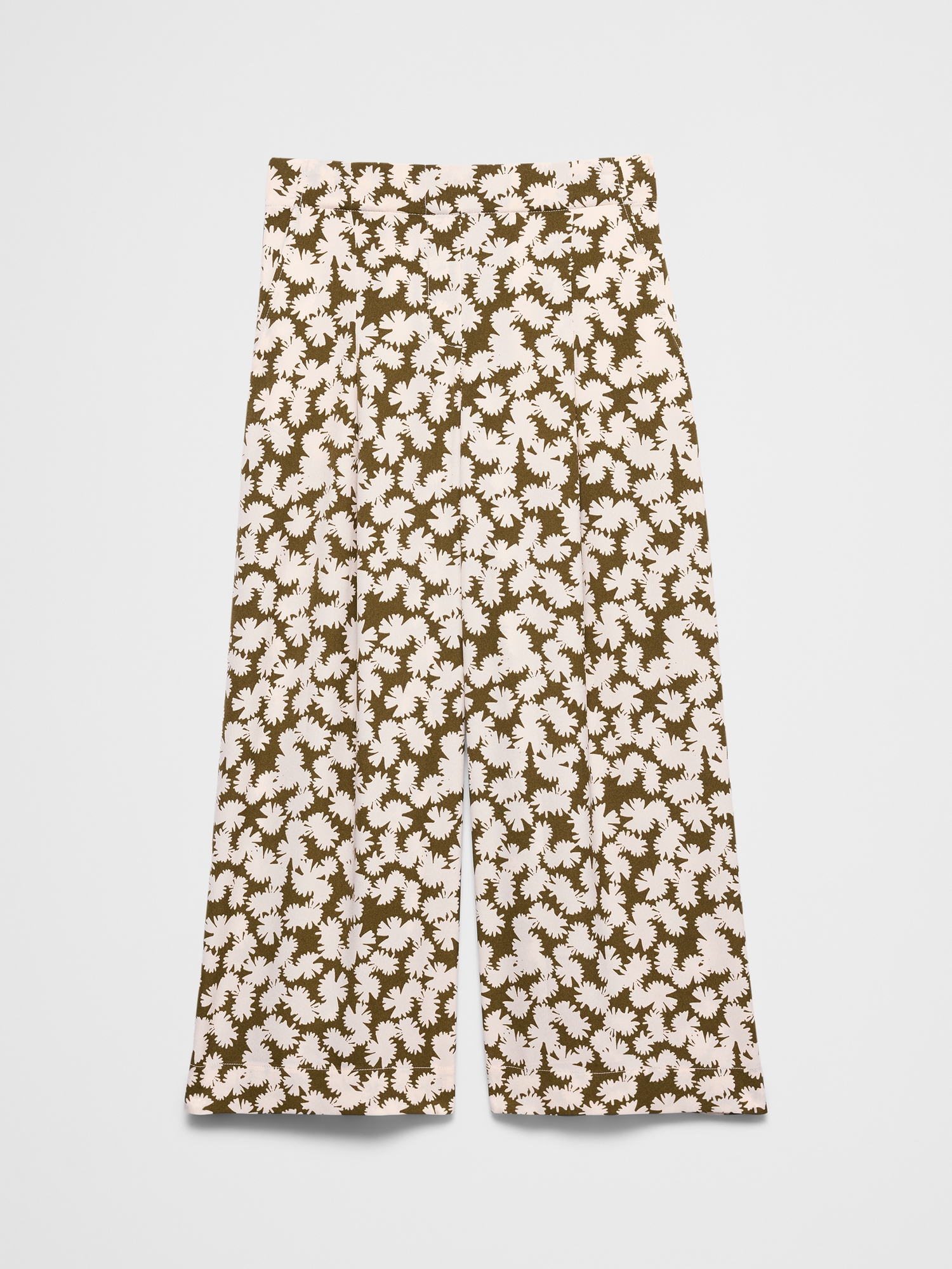 Image number 4 showing, Wide-Leg Mid-Rise Pleated Pull-On Pant