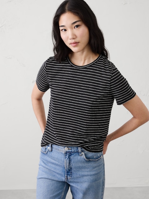Linen-Blend T-Shirt