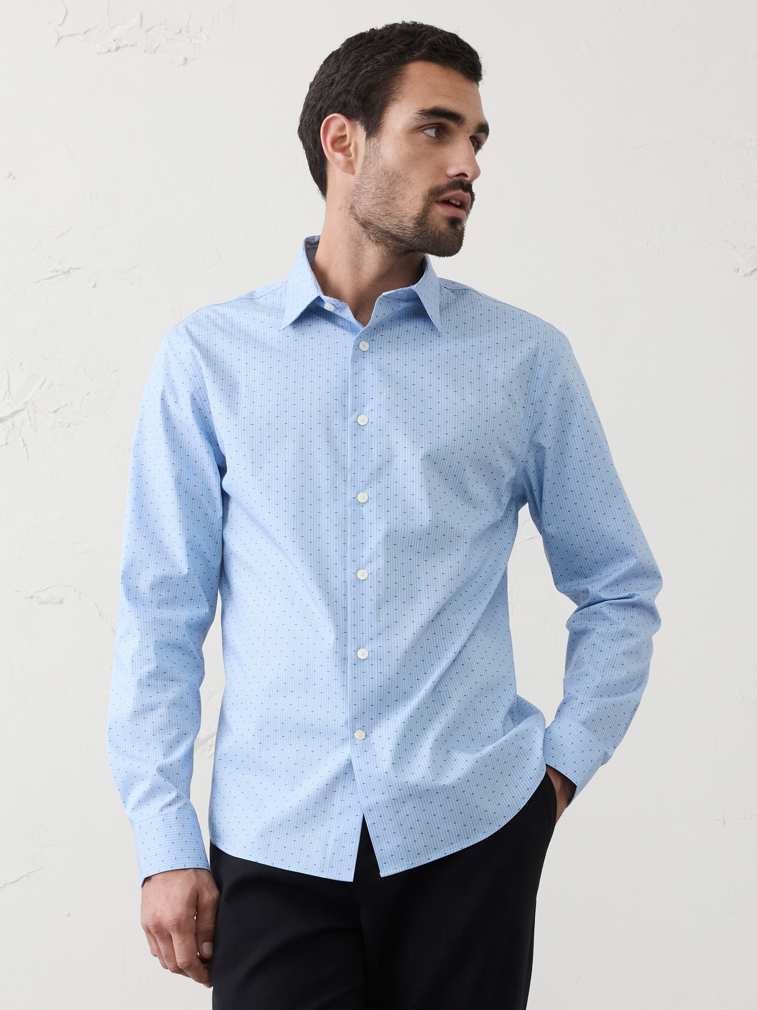 Image number 1 showing, Slim-Fit Untucked Dress Shirt