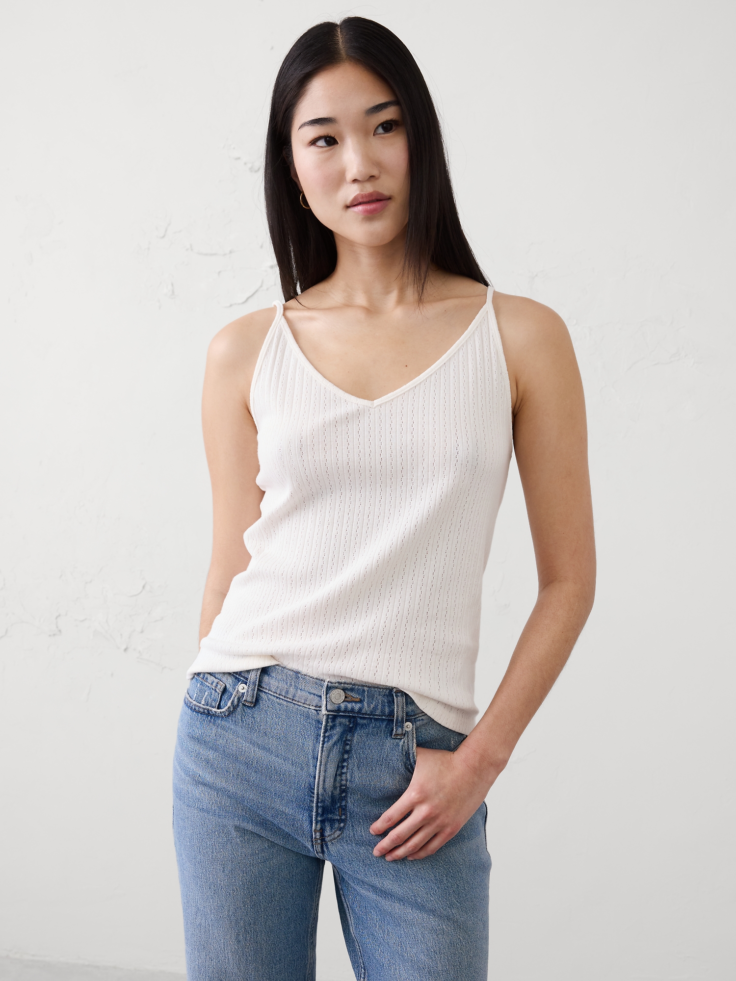 Image number 1 showing, Pointelle Camisole