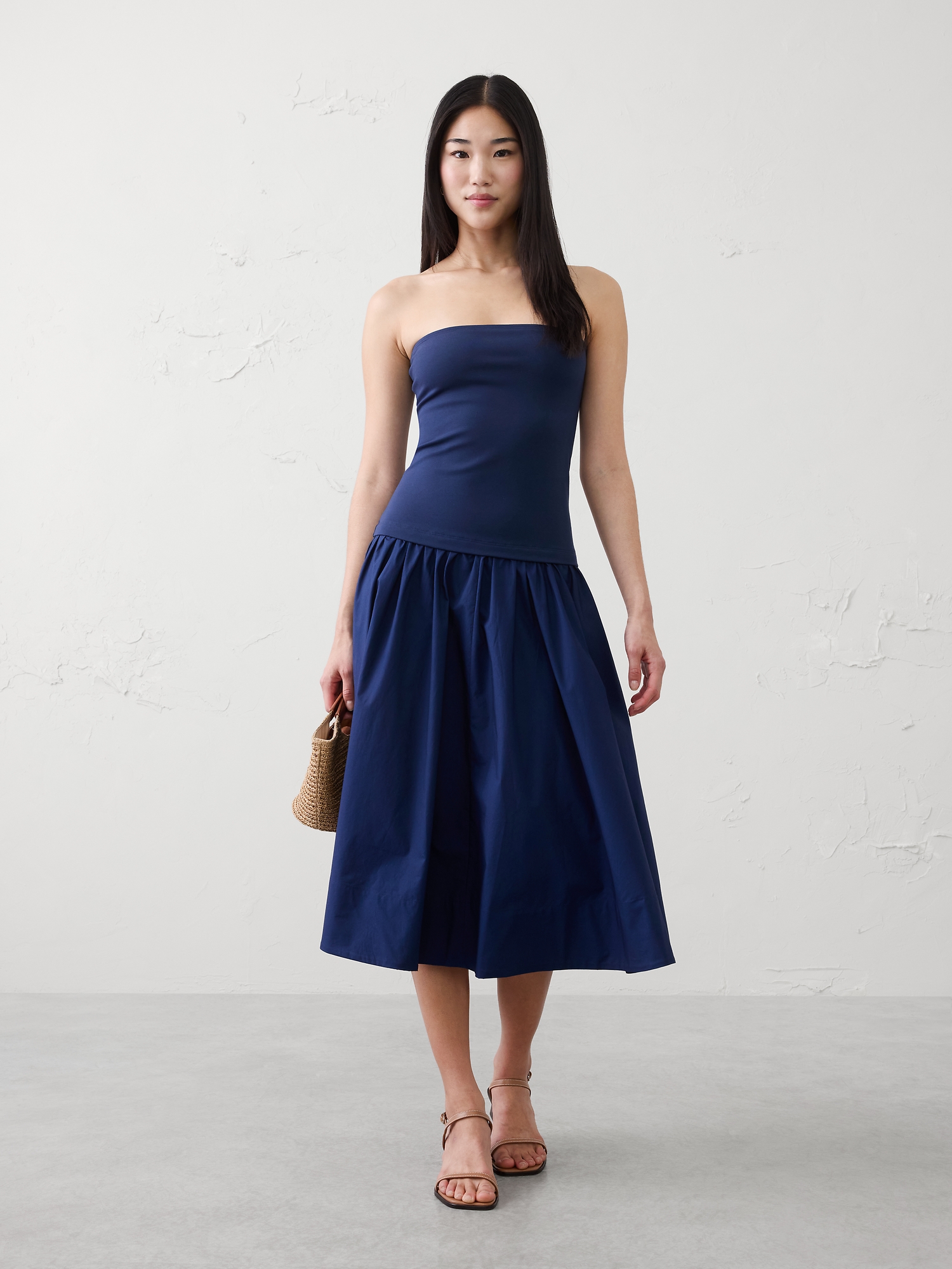 Image number 1 showing, Strapless Midi Dress