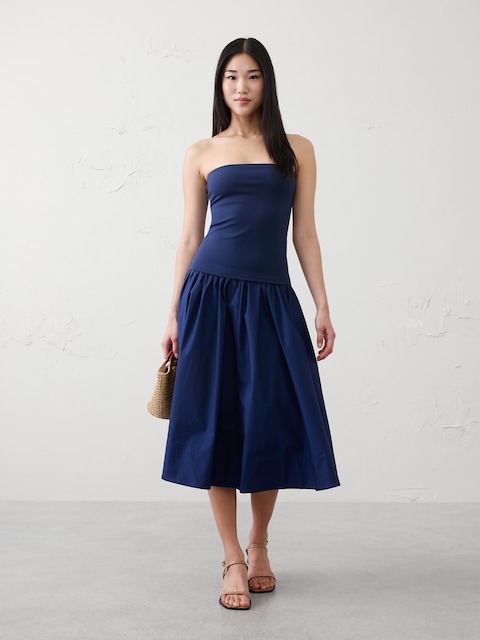 Strapless Midi Dress
