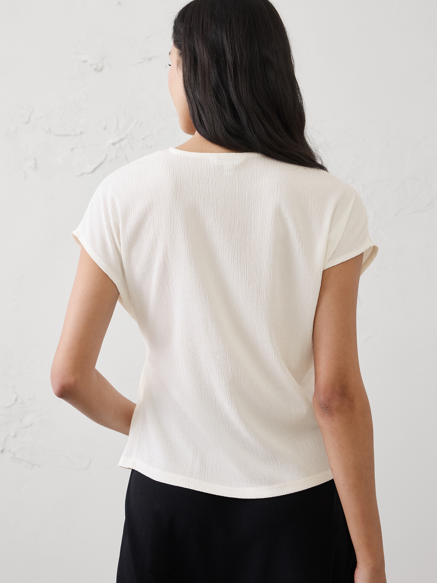 Image number 2 showing, Textured Smocked Side-Tie Top