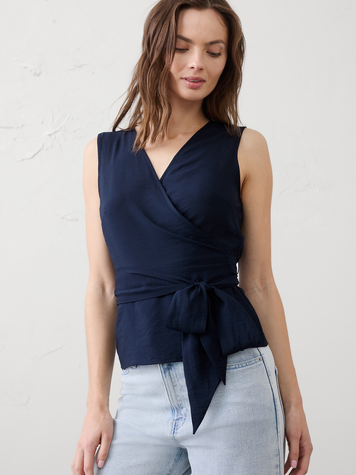Image number 1 showing, Wrapped V-Neck Top