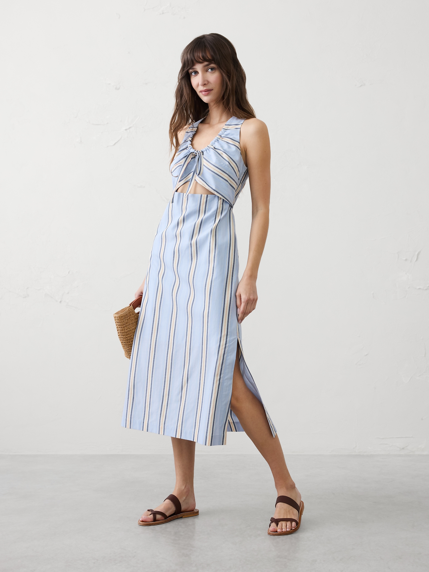 Image number 1 showing, Cinched Cutout Midi Dress