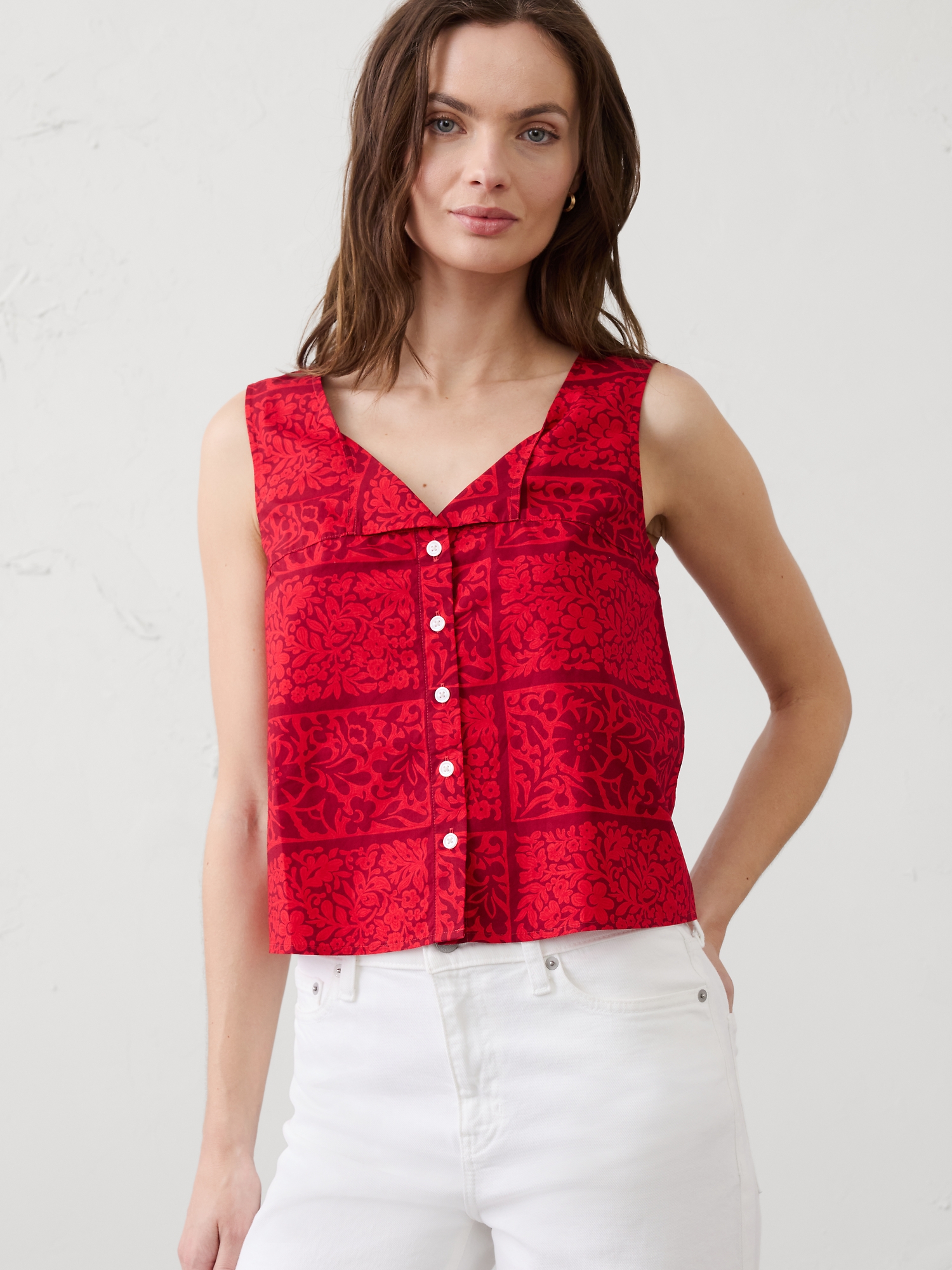 Image number 3 showing, Button-Through Top