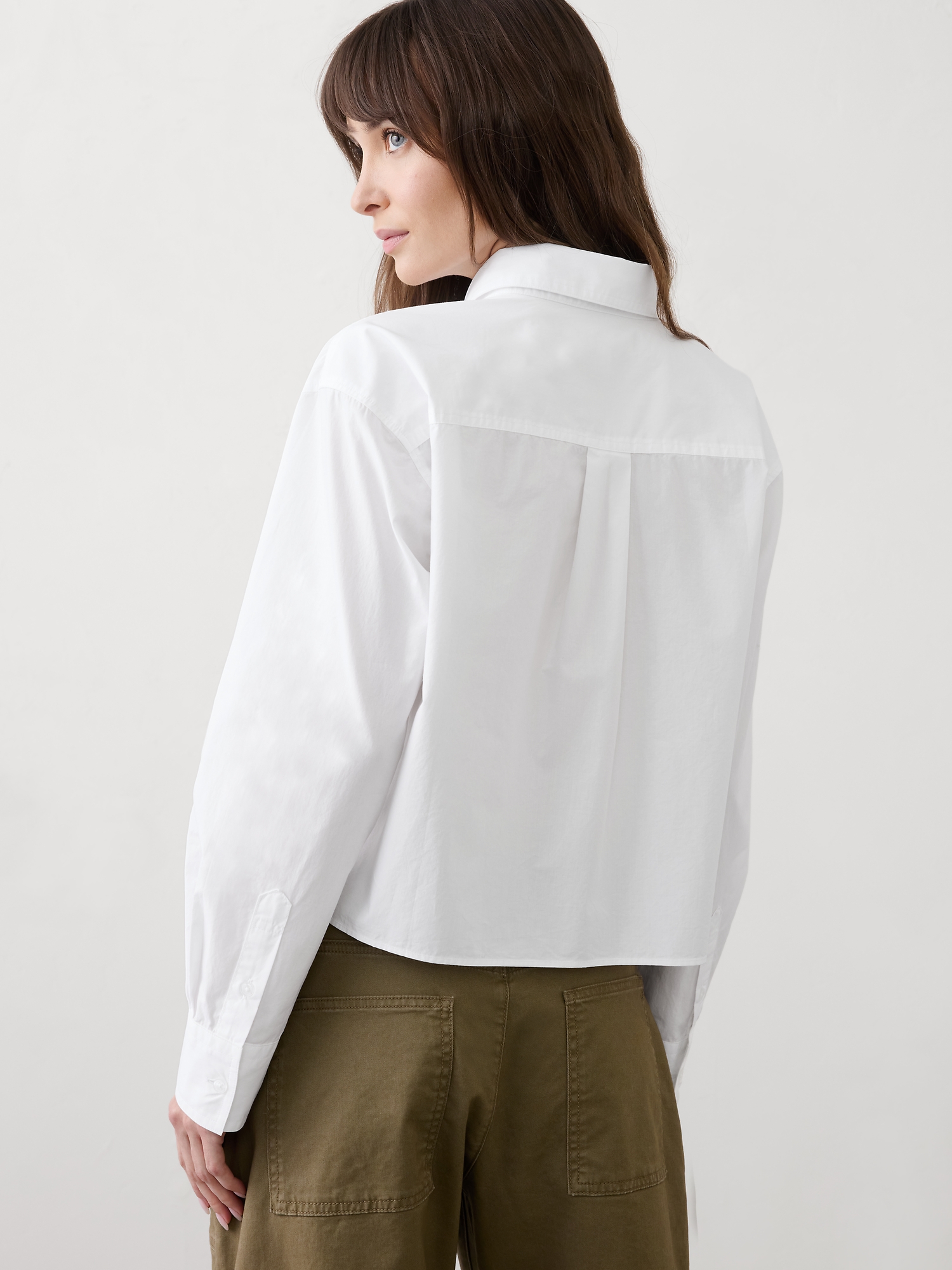 Image number 2 showing, Cotton Cropped Shirt