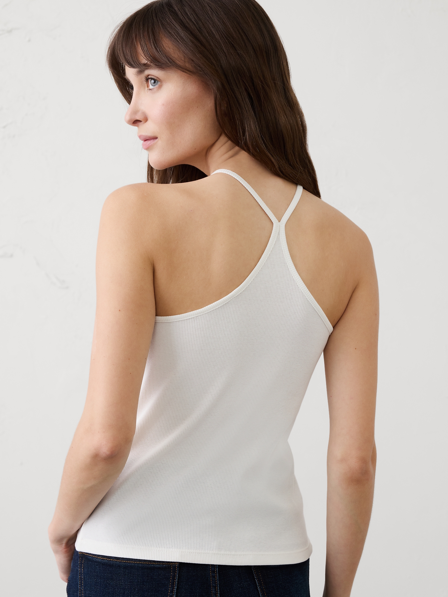 Image number 2 showing, Ribbed Strappy Racer-Back Top