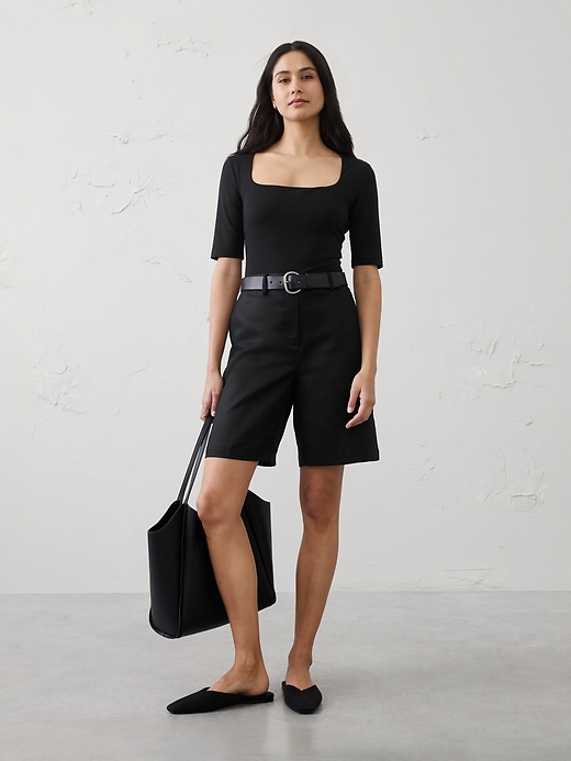 Soft Stretch Square-Neck Top | Banana Republic Factory