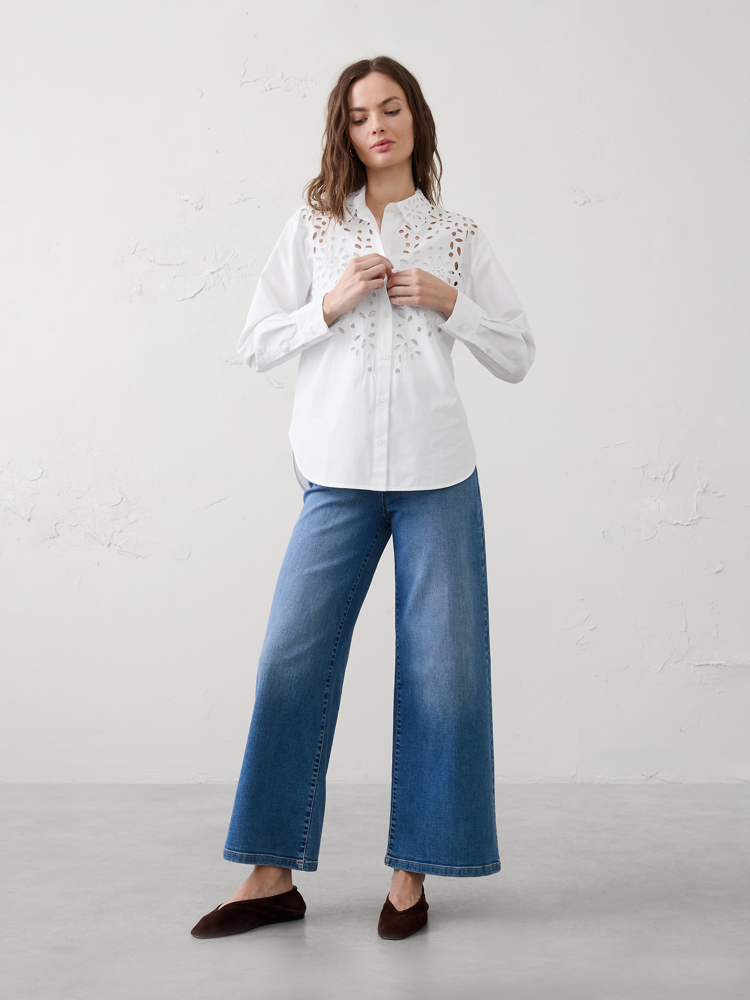 Image number 1 showing, Eyelet Shirt