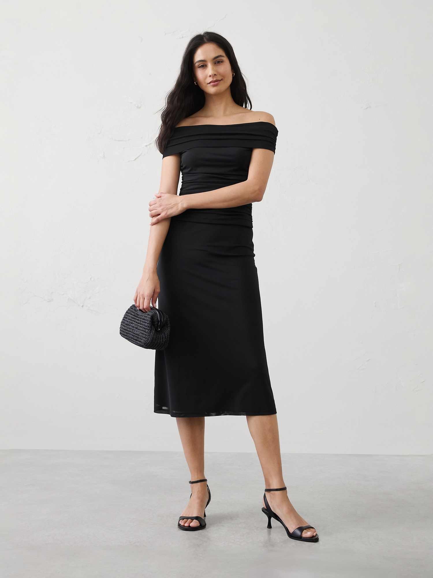 Image number 1 showing, Mesh Midi Skirt
