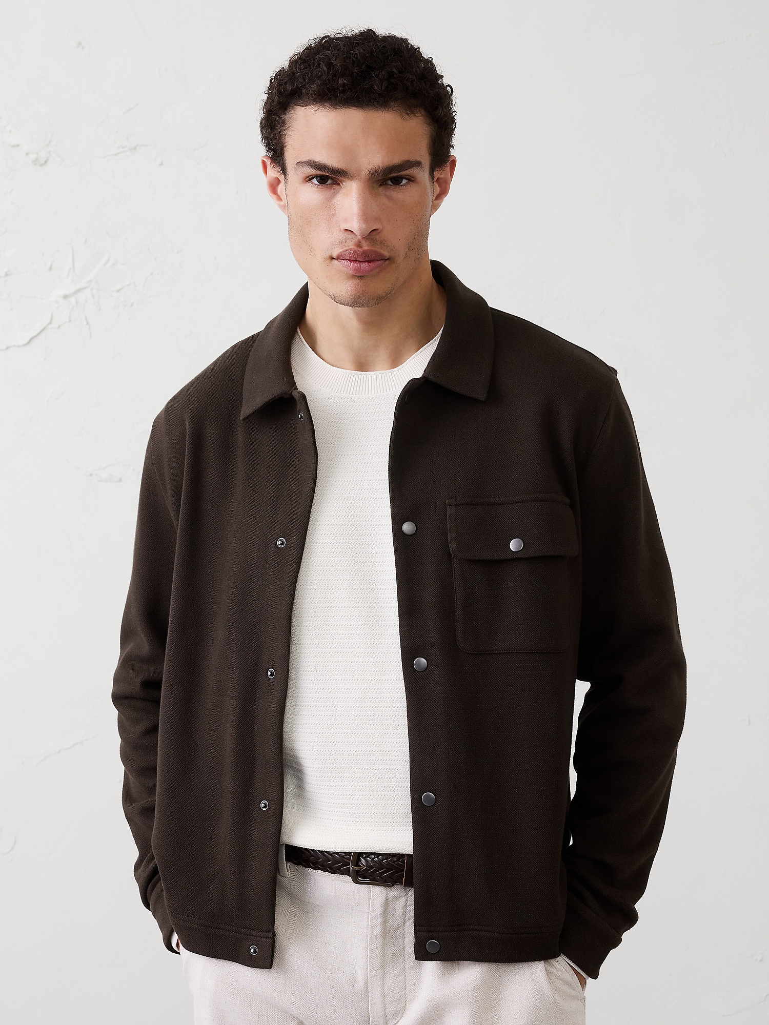 Image number 1 showing, Knit Shirt Jacket