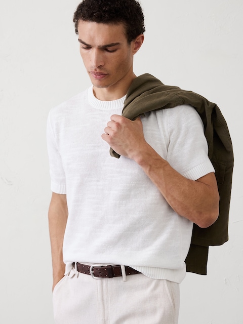 T-SHIRT EN TRICO DE COTON FLAMMÉ
