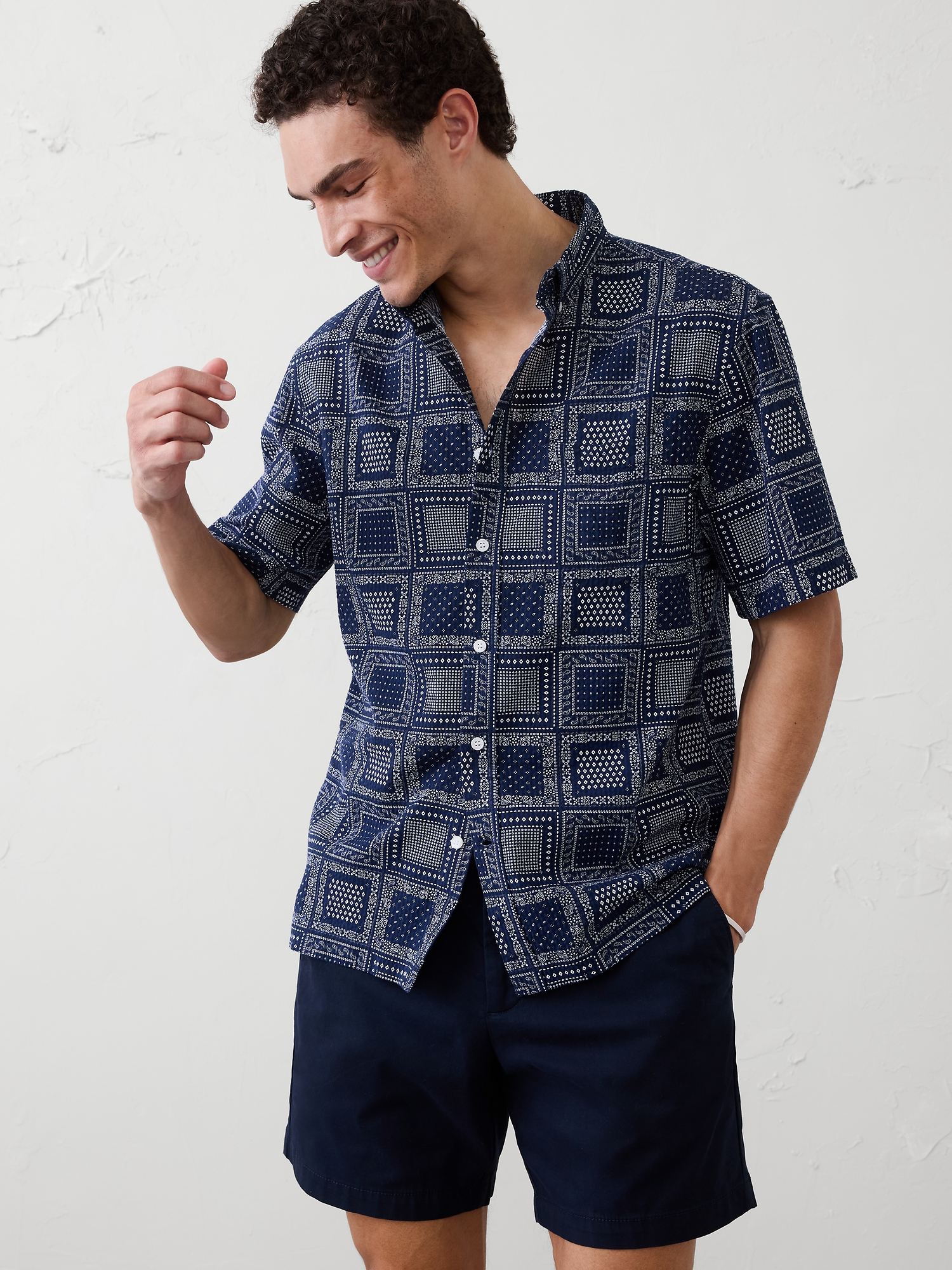 Image number 1 showing, Standard-Fit Seersucker Shirt