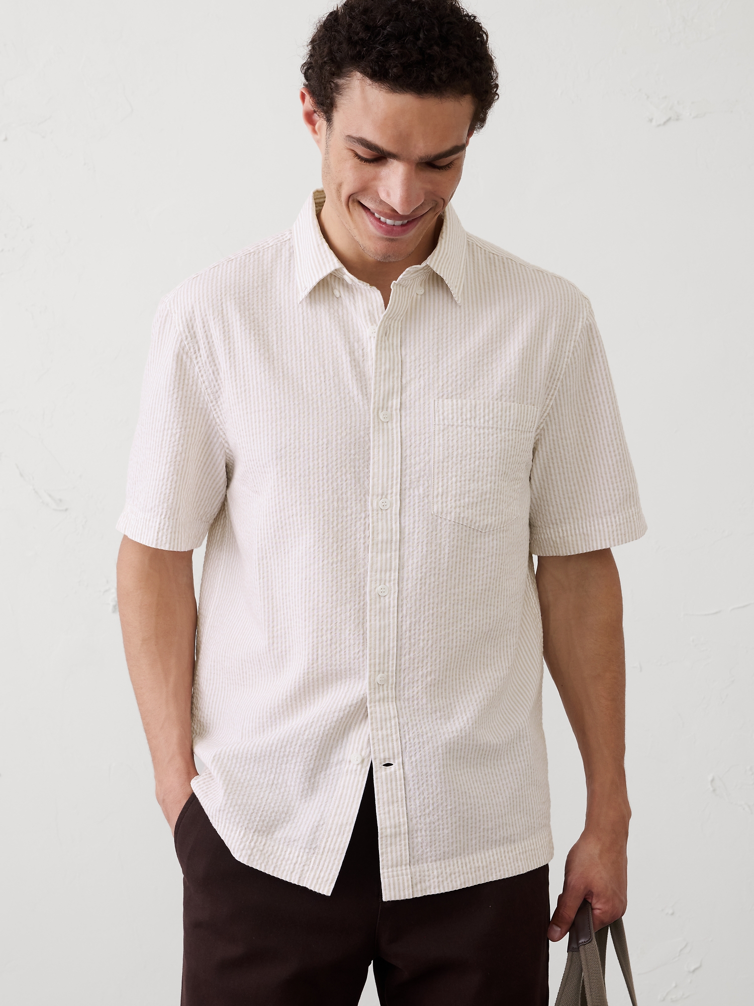 Image number 1 showing, Standard-Fit Seersucker Shirt