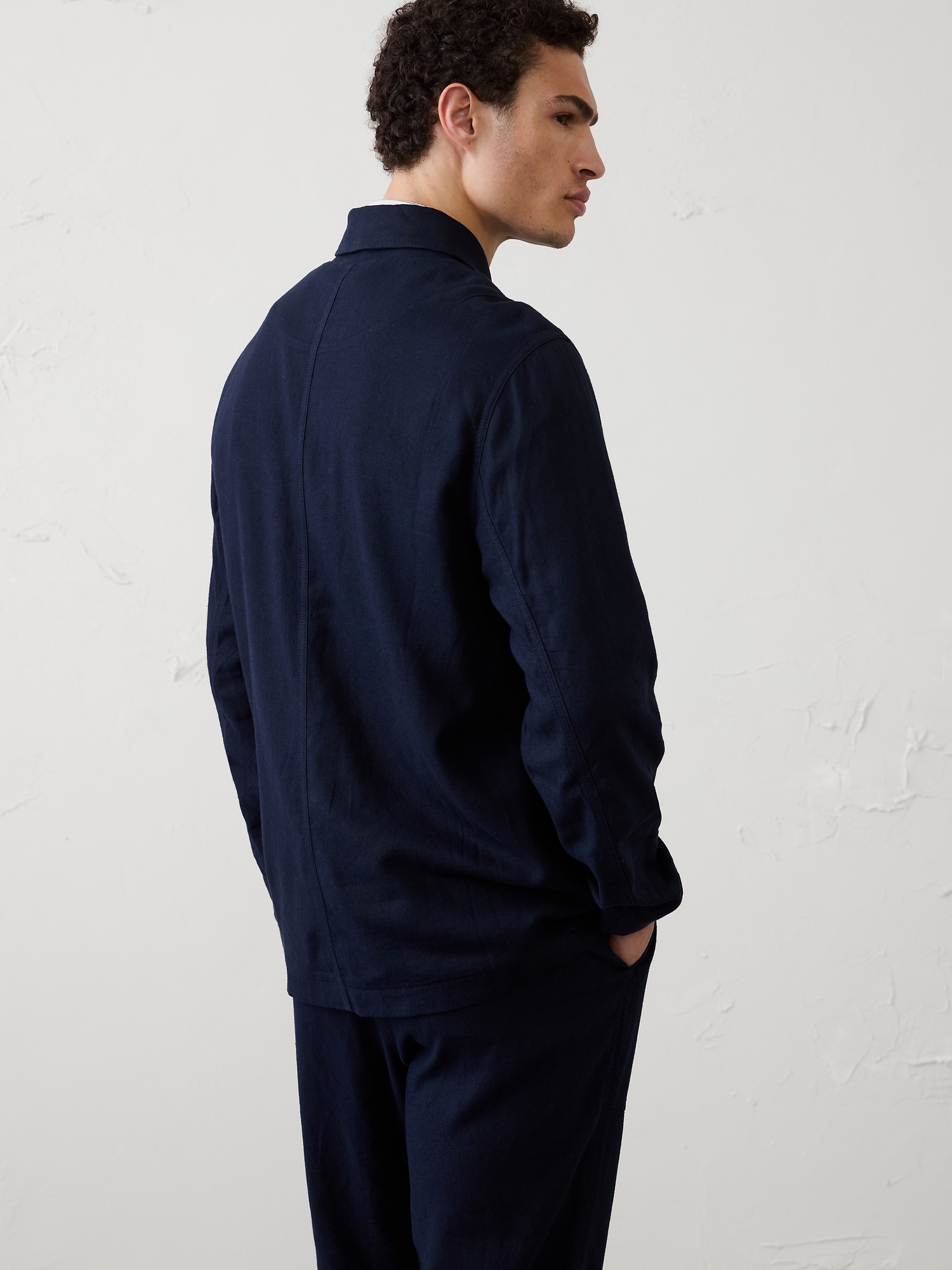 Image number 2 showing, Linen-Blend Chore Jacket